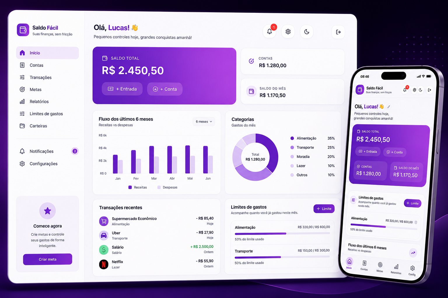 Mockup Saldo Fácil