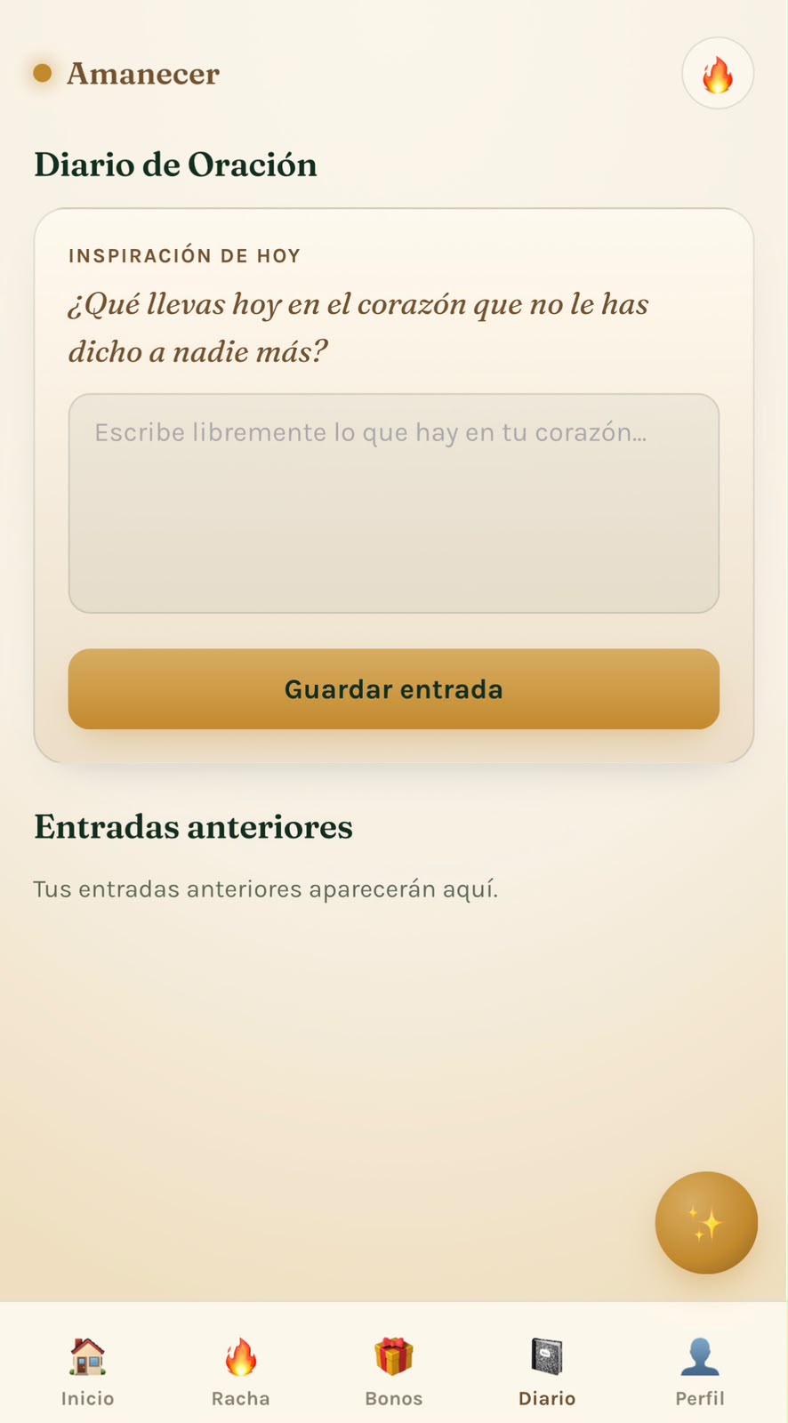 Captura del Diario de Oración
